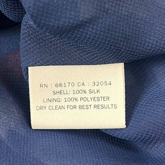 Anthropologie Coquille Blue Watercolor Wearable Art Silk Japonica Sheath Dress 0 - Picture 9 of 14